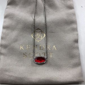 Kendra Scott Rhodium/Red Illusion Necklace